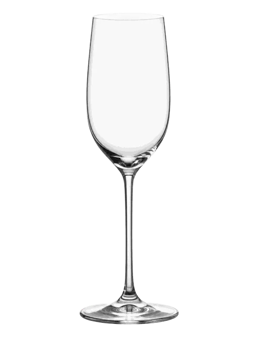 Klassisk hvidvinsglas skænket med 10–12,5 cl