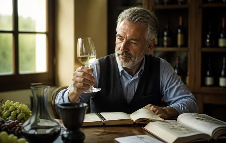 Stemningsbillede med vin til mørbradgryde med champignon